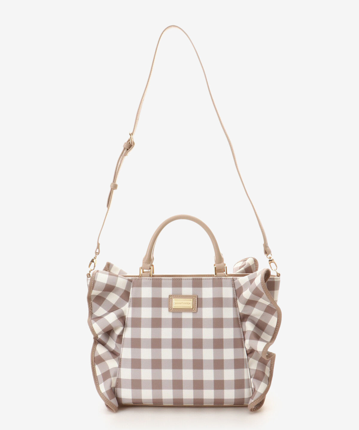 Samantha Vega「チェックフリルハンドバッグ（大）」|ハンドバッグ|