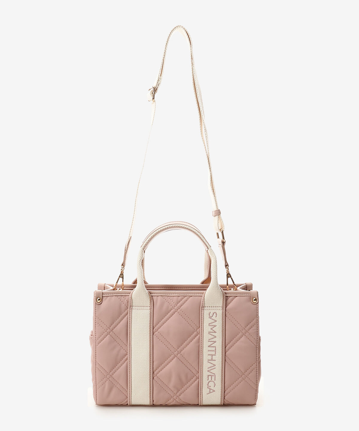 Samantha Vega「ロゴテープキルティングハンドバッグ（小）」|ハンドバッグ|