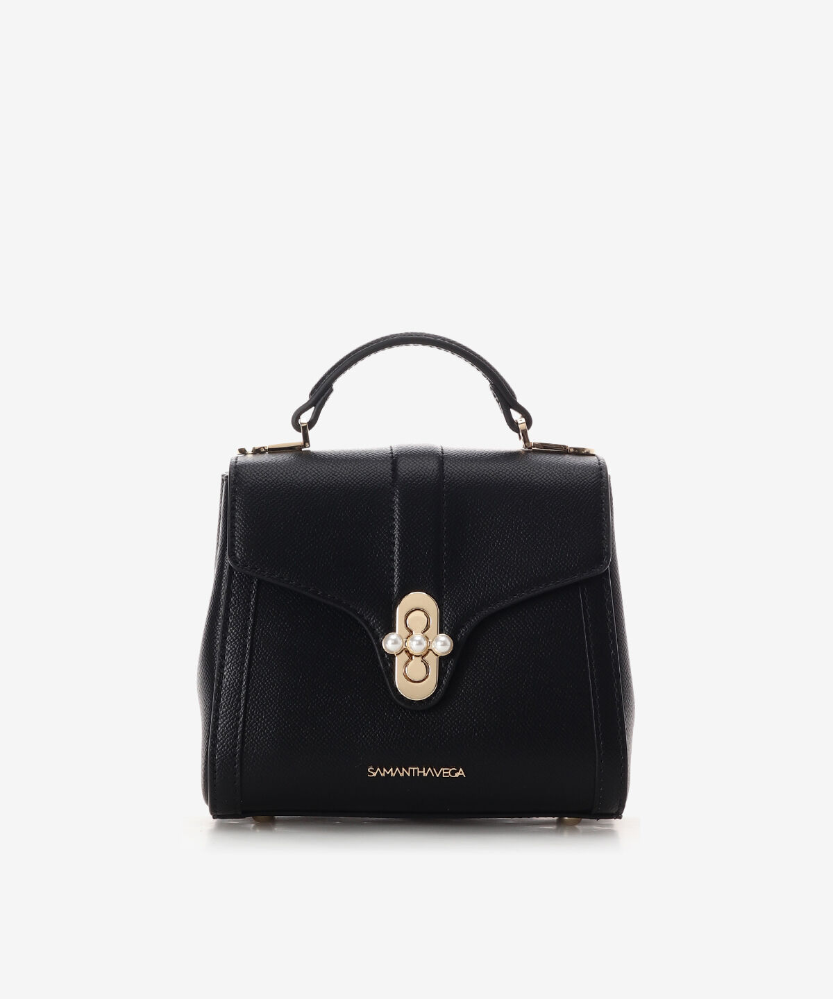 Samantha Vega「3連パールショルダーバッグ」|ショルダー・メッセンジャー|ブラック