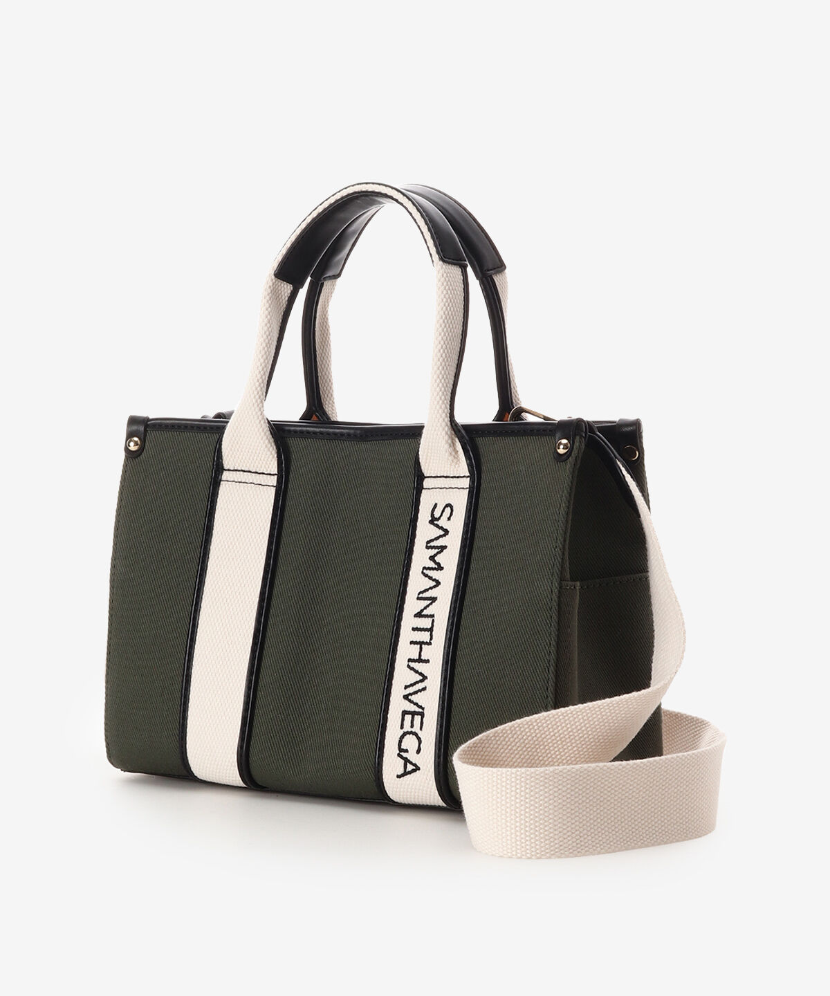 Samantha Vega「ロゴテープキャンバスハンドバッグ（小）」|ハンドバッグ|