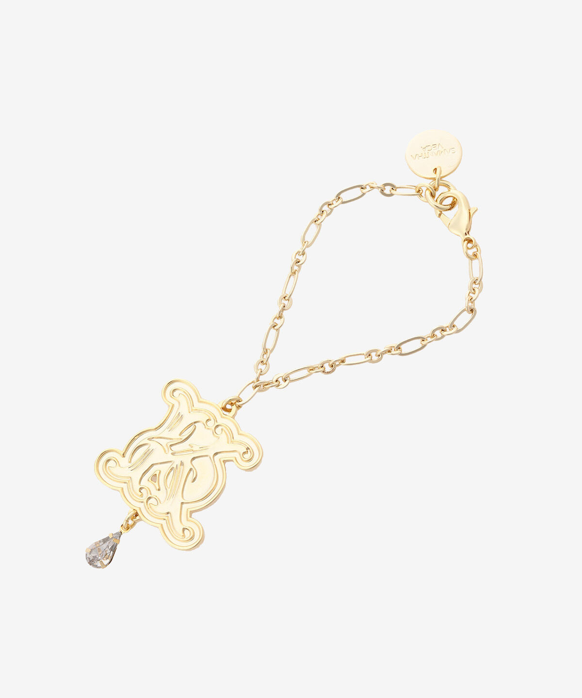 Samantha Vega「ドロップストーンイニシャルバッグチャーム（K）」|チャーム・キーホルダー|ゴールド