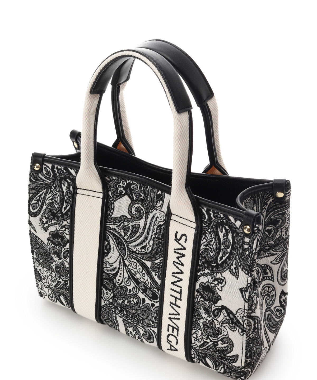 Samantha Vega「ロゴテープジャガード調トートバッグ（小）」|ハンドバッグ|