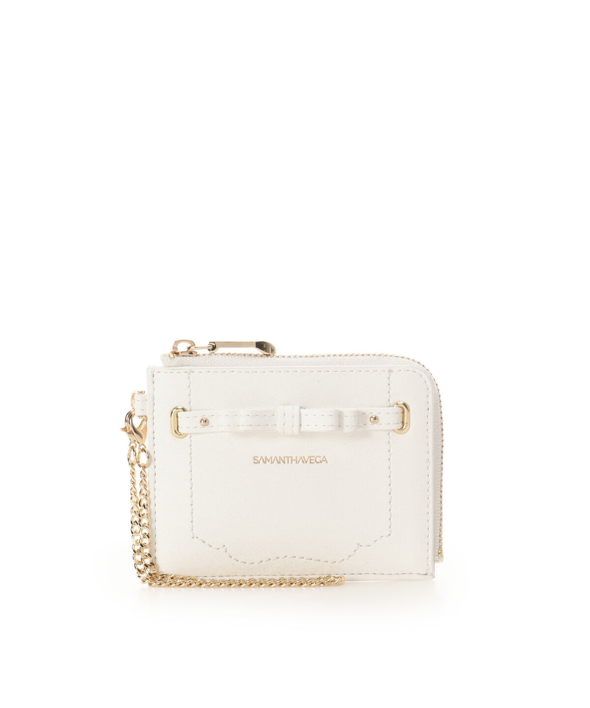 Samantha Vega「バレッタリボンマルチケース」|コインケース|ホワイト