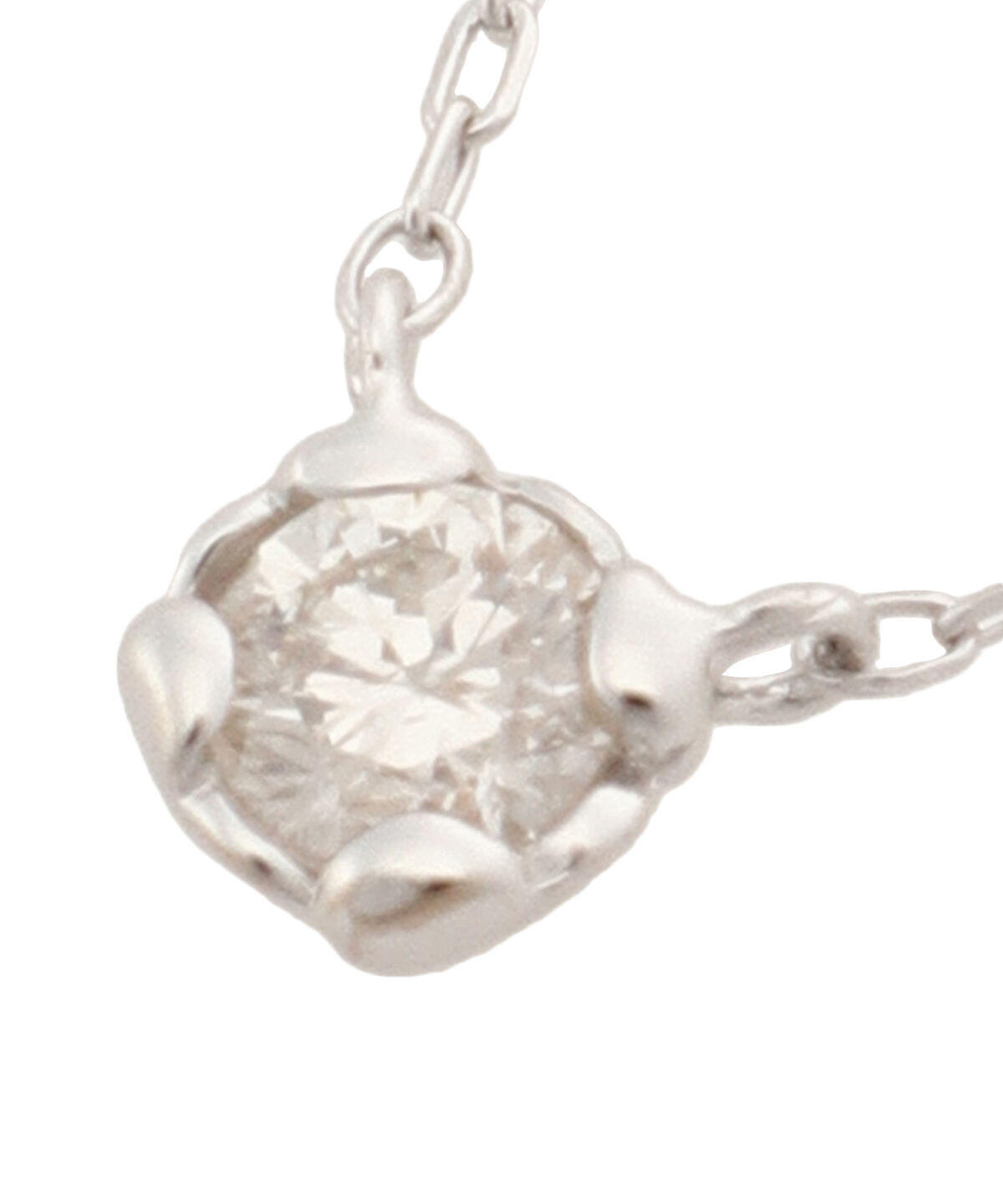 Samantha Tiara「K18 WG 一粒ダイヤモンドネックレス(中)」|ネックレス|