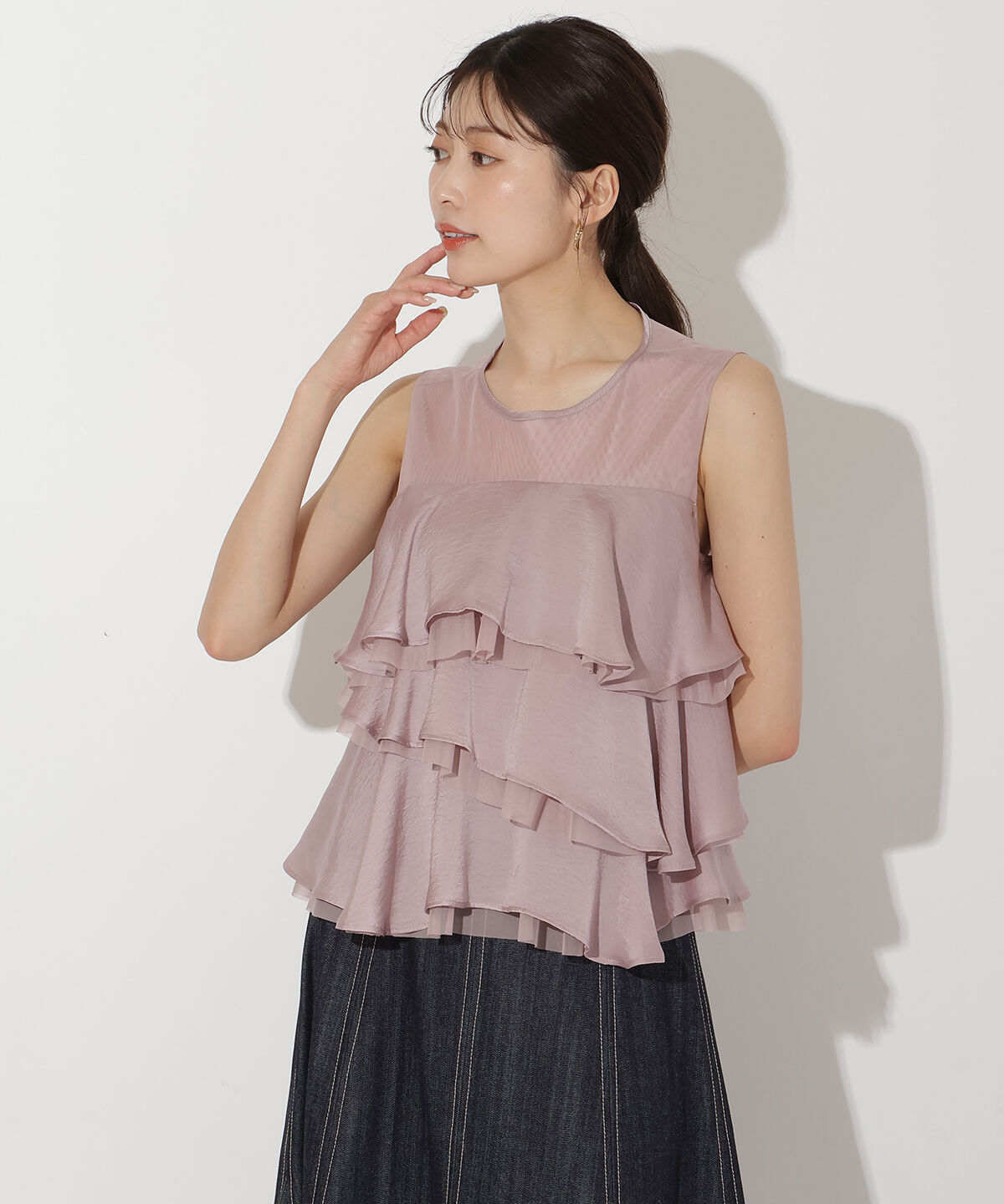 アンドクチュール「ティアードフリルブラウス」|シャツ・ブラウス|