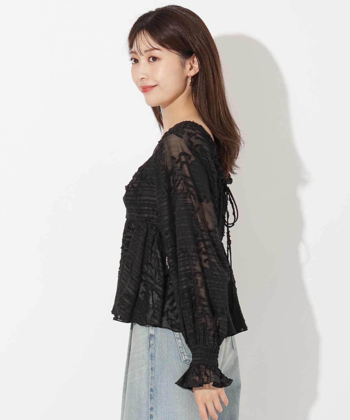 アンドクチュール「オパールシアーブラウス」|シャツ・ブラウス|