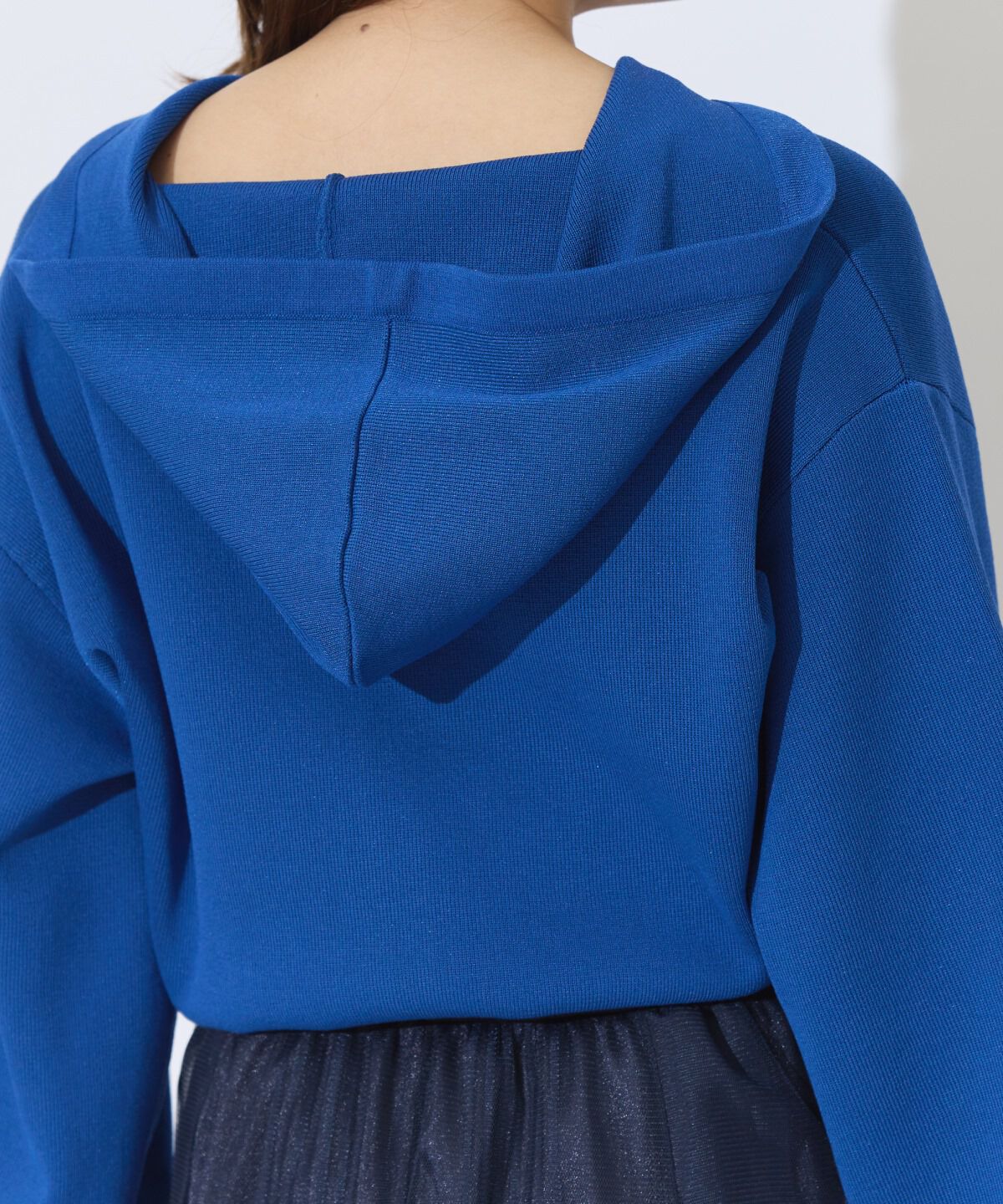 アンドクチュール「クロップドニットフーディー」|パーカー|