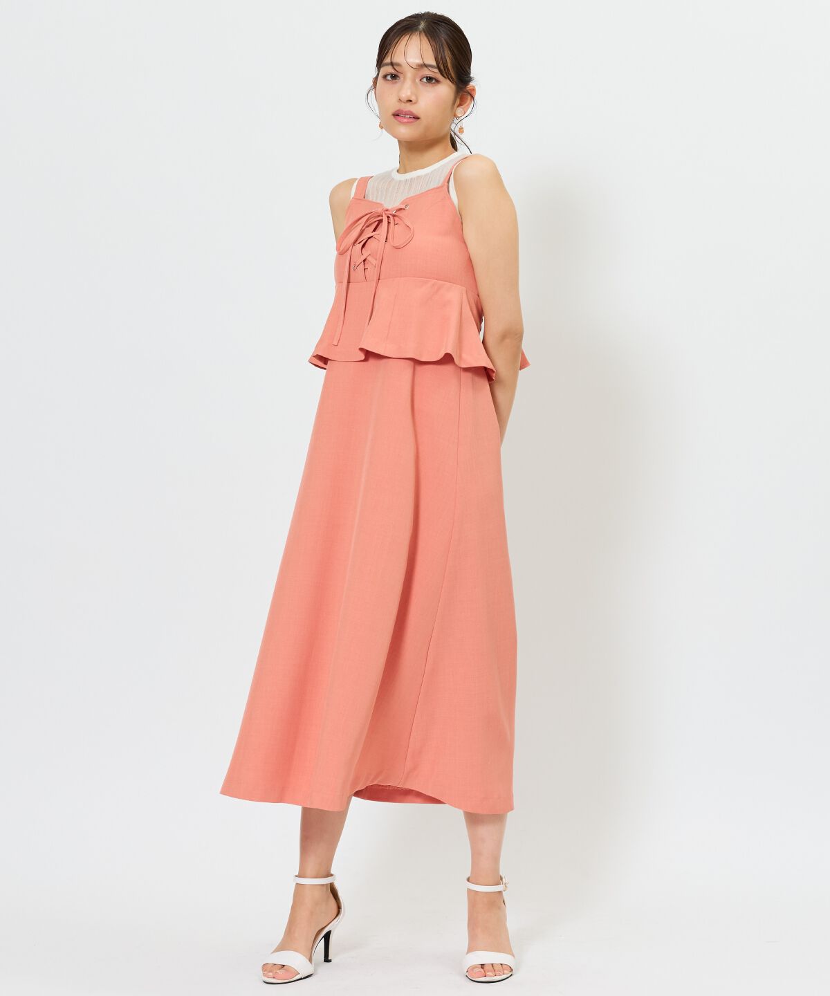 アンドクチュール「フロントレースアップジャンスカ」|ジャンパースカート|