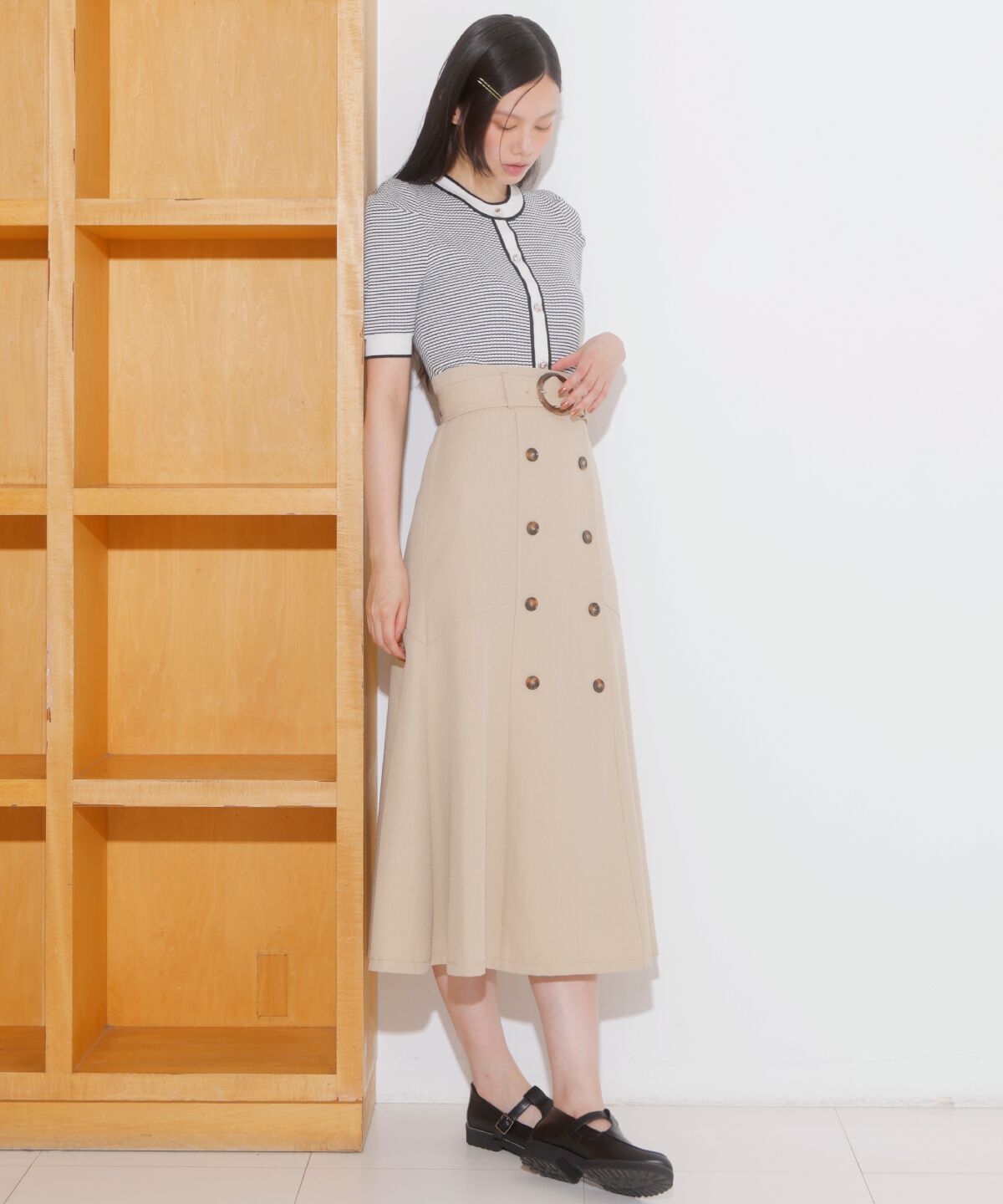 アンドクチュール「トレンチマーメイドスカート」|フレア|
