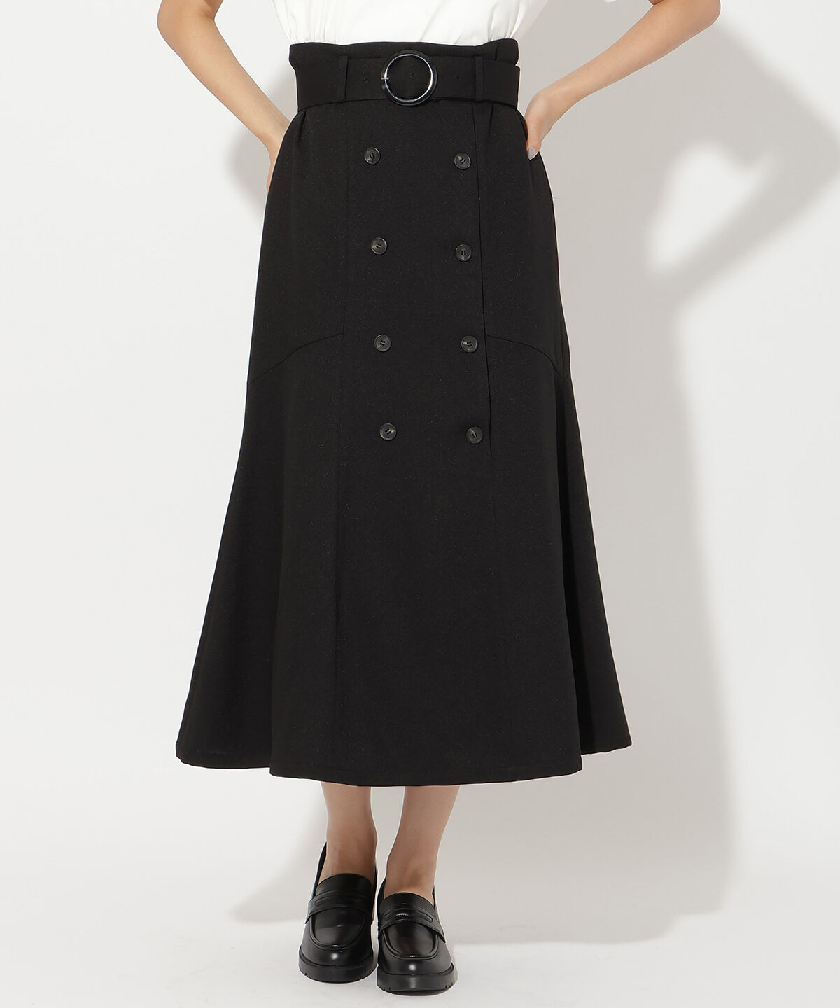 アンドクチュール「トレンチマーメイドスカート」|フレア|ブラック