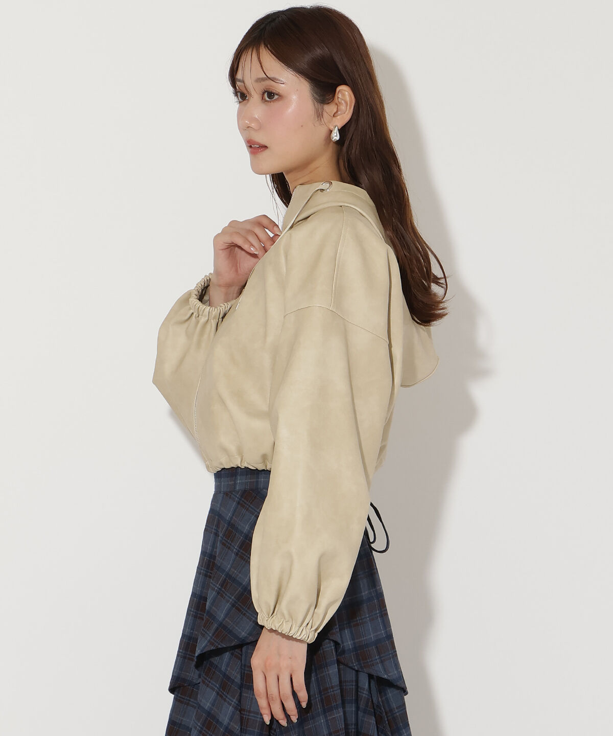 アンドクチュール「フェイクレザーブルゾン」|ブルゾン・スタジャン|