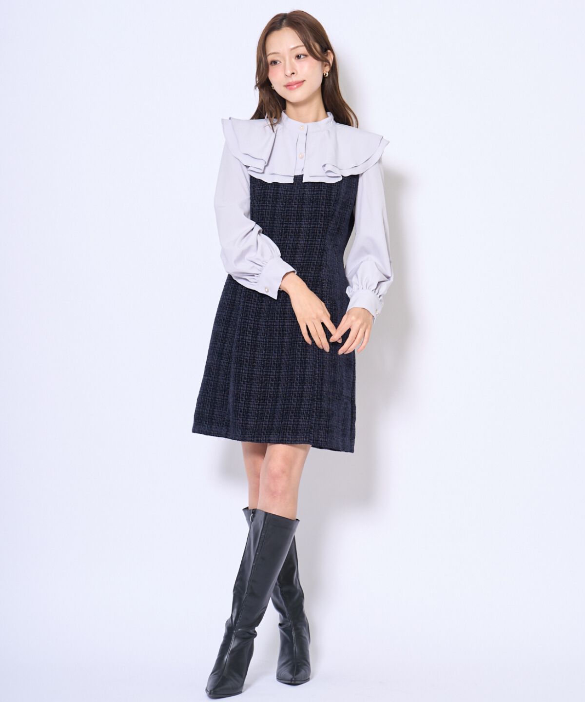 アンドクチュール「ボウタイミニワンピース」|ワンピース|