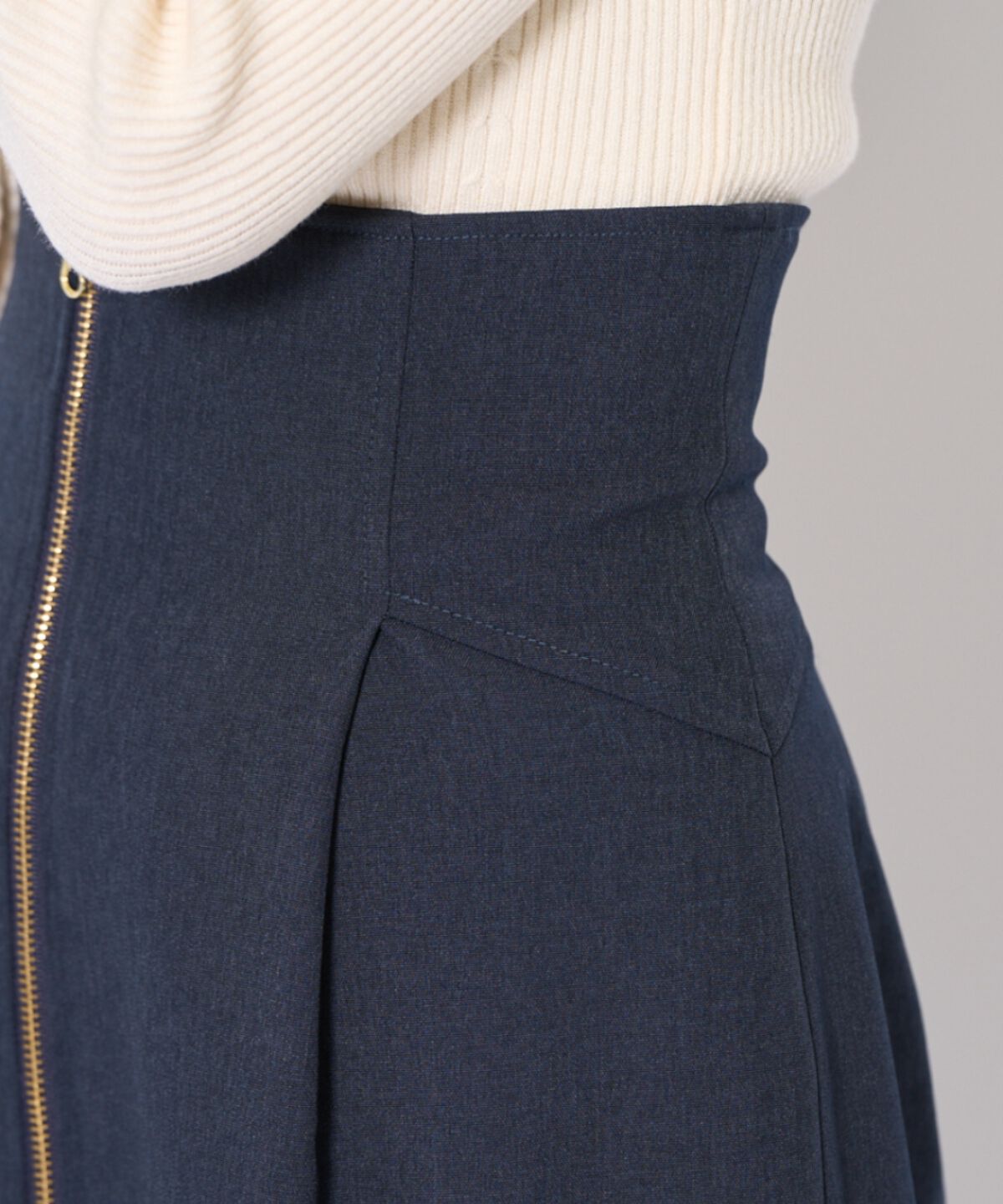 アンドクチュール「センターZIPスカート」|タイト|