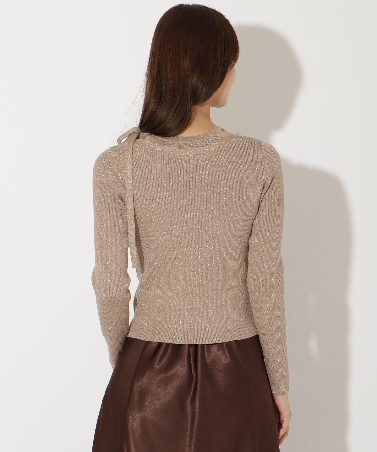 アンドクチュール「ホルタードッキングカーディガン風プルオーバー」|ニット・セーター|