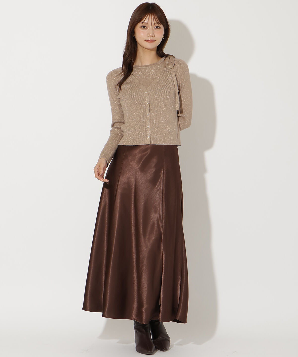 アンドクチュール「ホルタードッキングカーディガン風プルオーバー」|ニット・セーター|