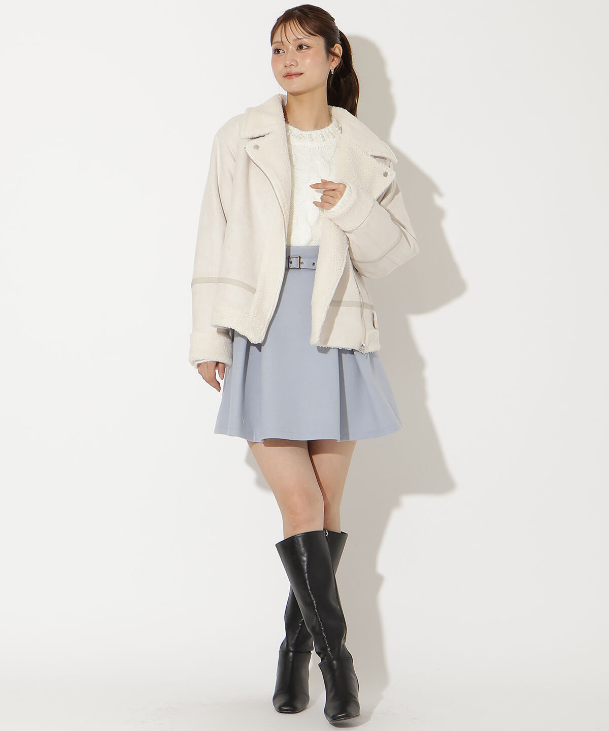 アンドクチュール「ムートンボアライダースブルゾン」|その他|