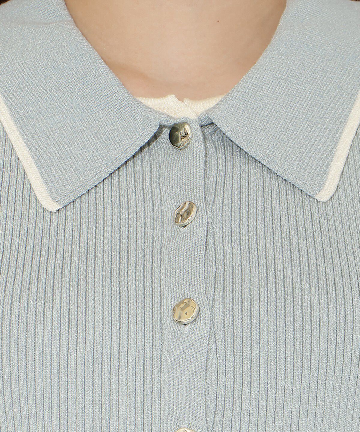 アンドクチュール「襟付きレイヤード風カーディガン」|カーディガン|