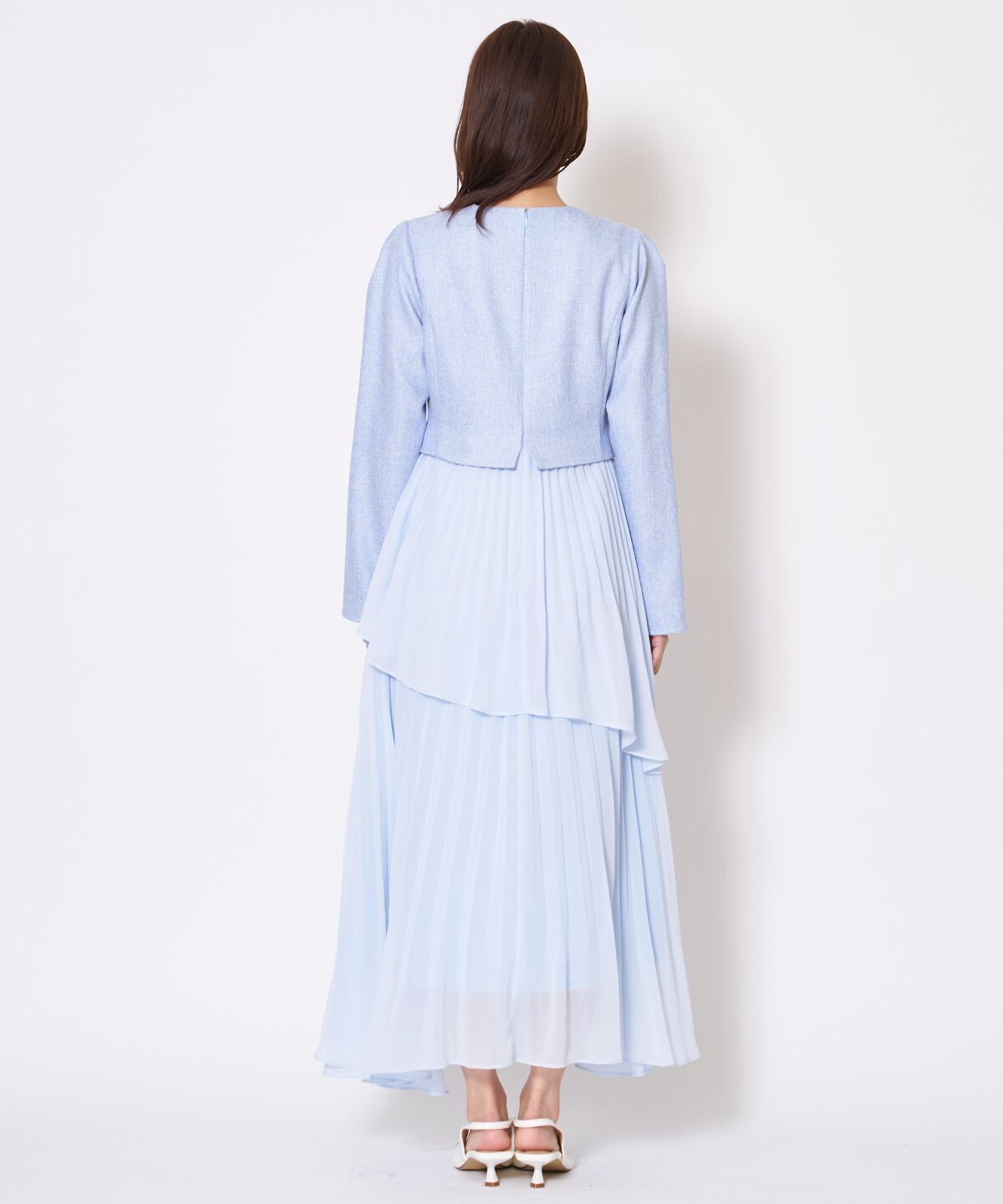 アンドクチュール「ツイードジャケットドッキングワンピース」|ワンピース|