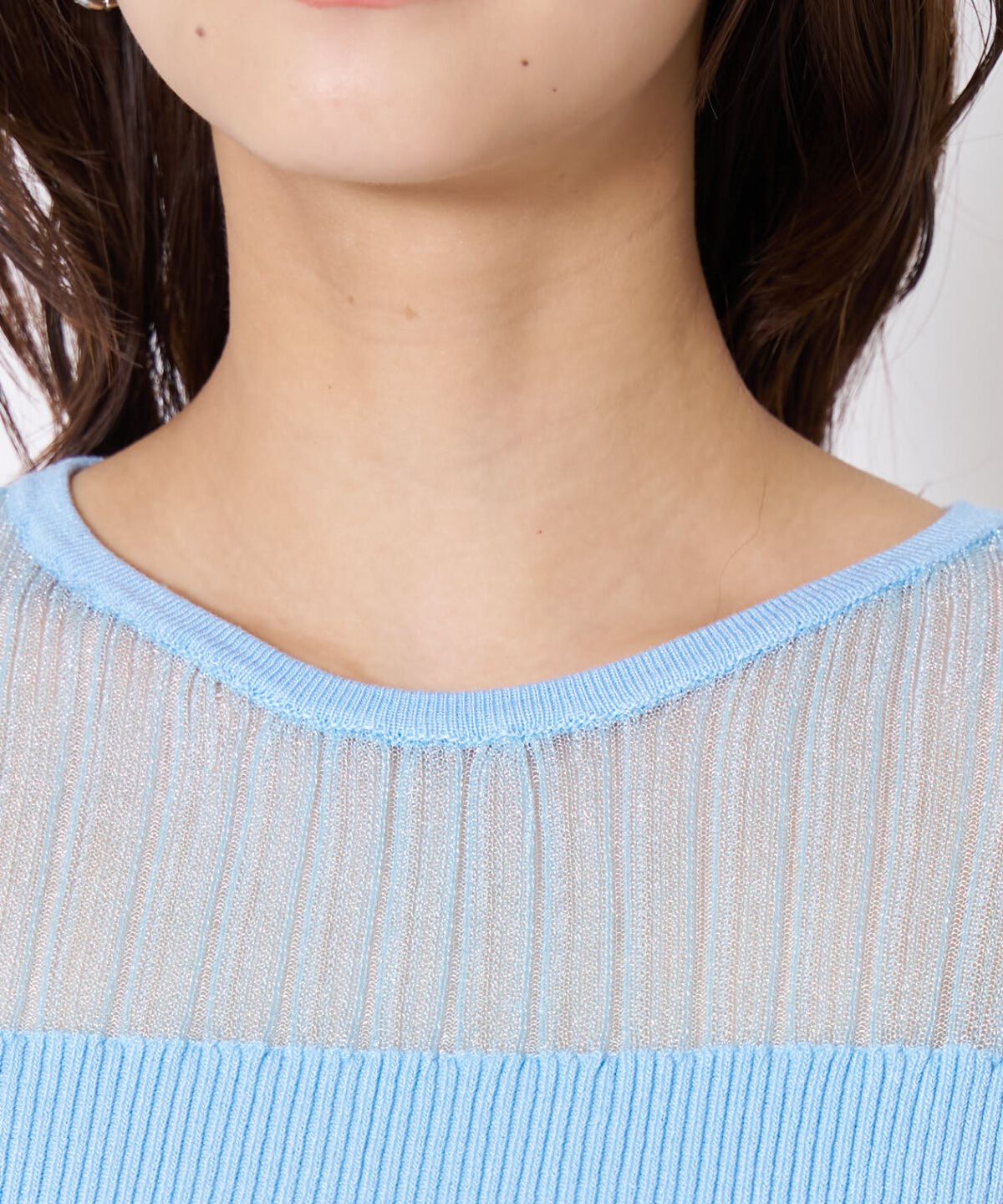 アンドクチュール「シアーリブニットプルオーバー」|ニット・セーター|