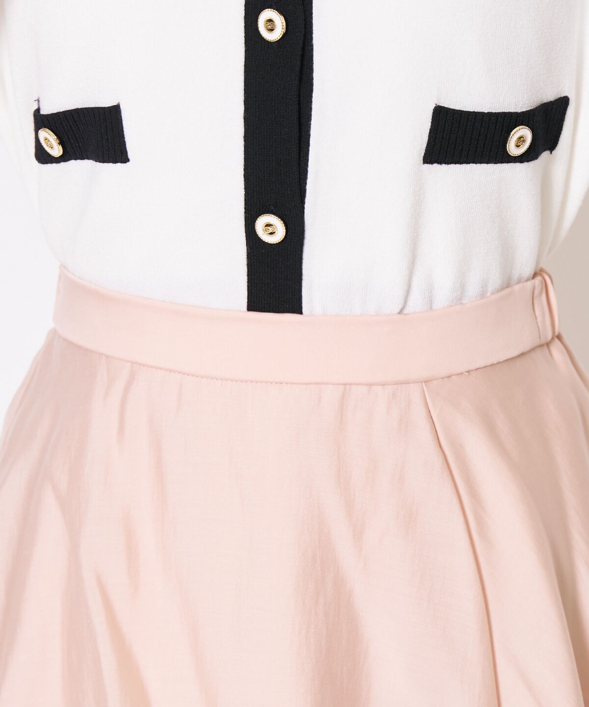 アンドクチュール「アシンメトリーシフォンラッフルスカート」|フレア|