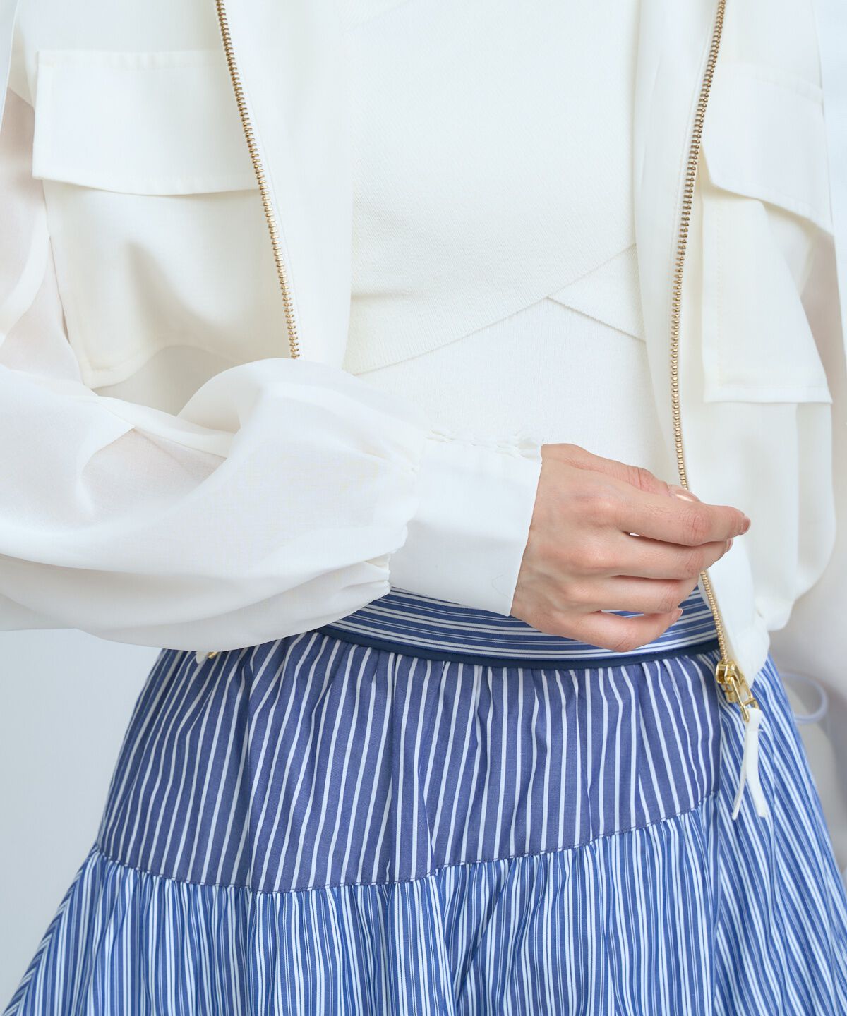 アンドクチュール「シアーフーディーブルゾン」|ブルゾン・スタジャン|