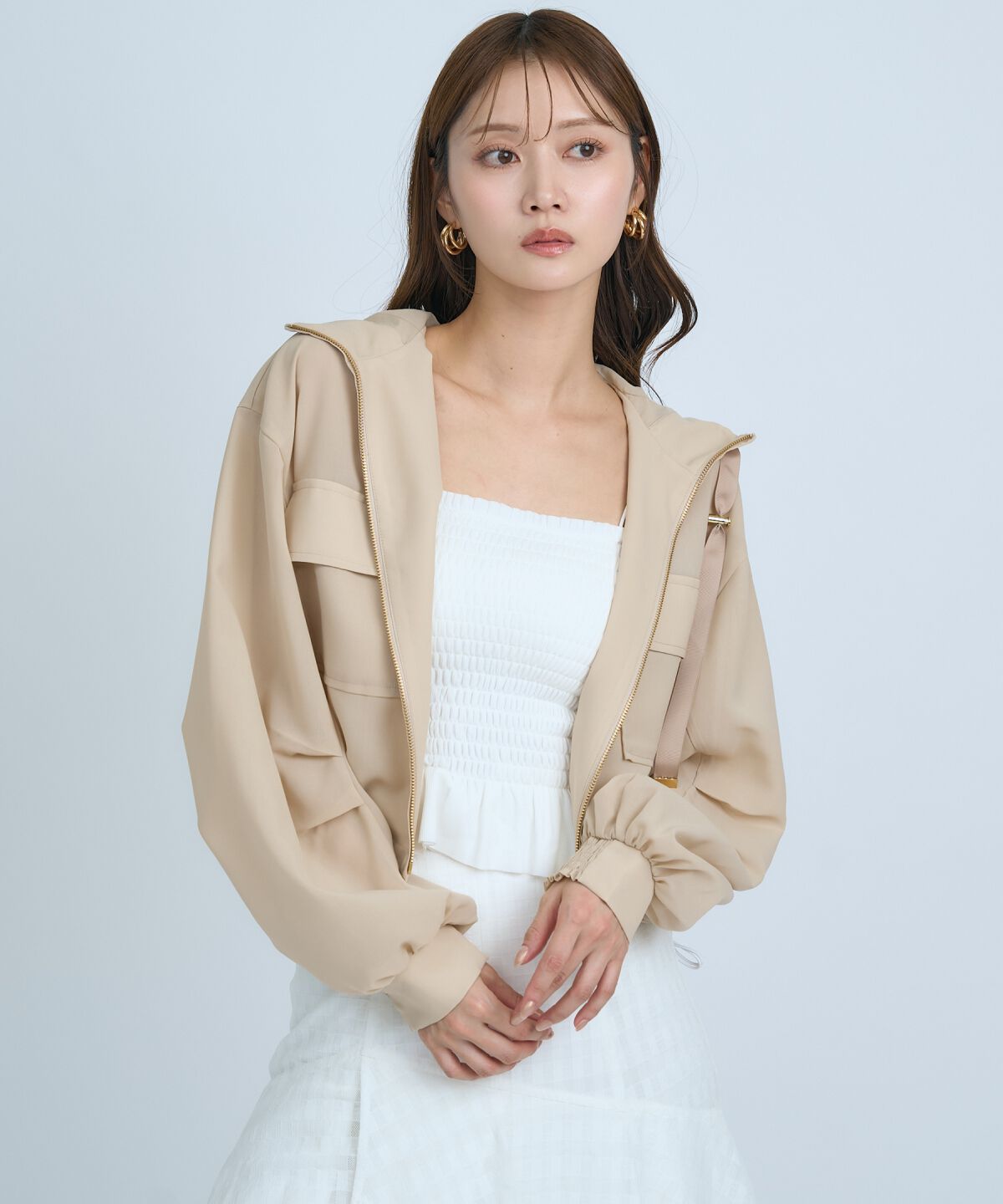 アンドクチュール「シアーフーディーブルゾン」|ブルゾン・スタジャン|