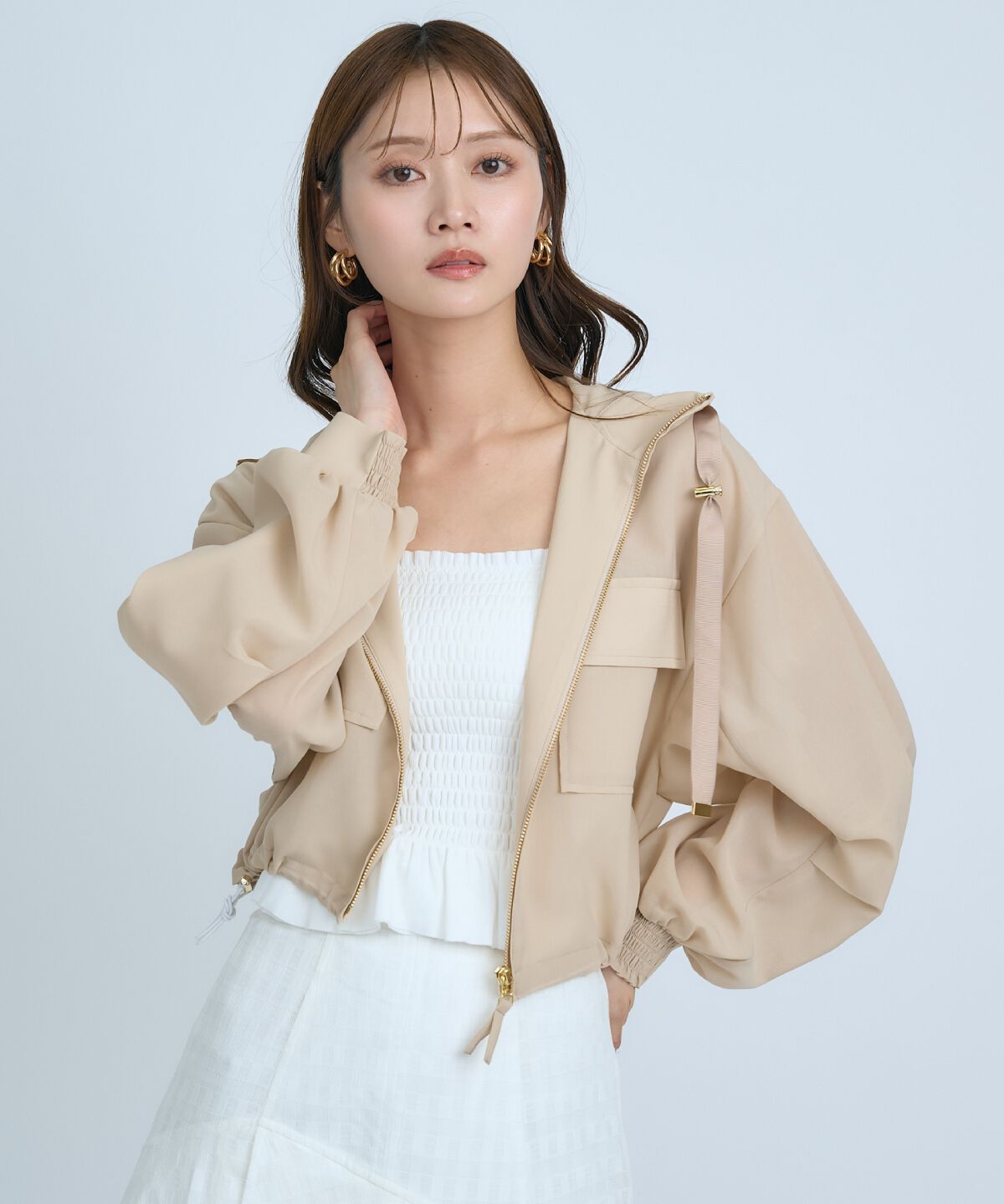 アンドクチュール「シアーフーディーブルゾン」|ブルゾン・スタジャン|