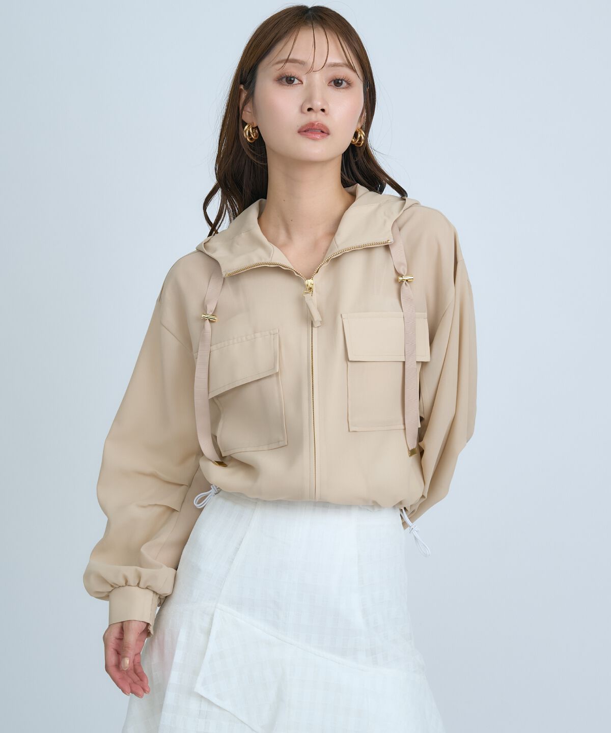 アンドクチュール「シアーフーディーブルゾン」|ブルゾン・スタジャン|