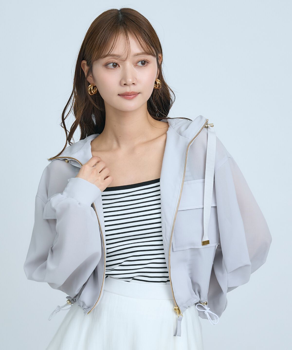 アンドクチュール「シアーフーディーブルゾン」|ブルゾン・スタジャン|