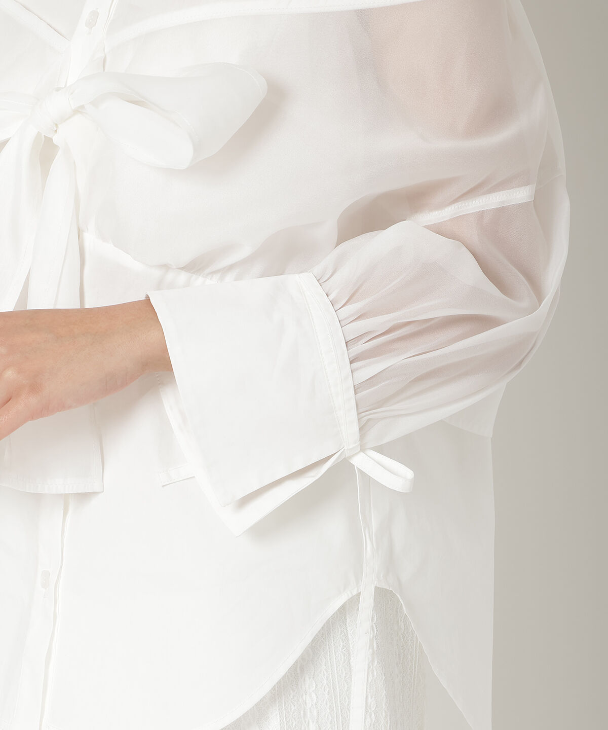 REDYAZEL「フロントリボンオフショルシャツ」|シャツ・ブラウス|