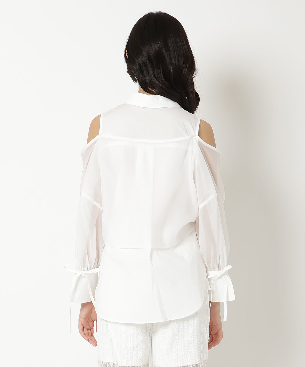 REDYAZEL「フロントリボンオフショルシャツ」|シャツ・ブラウス|