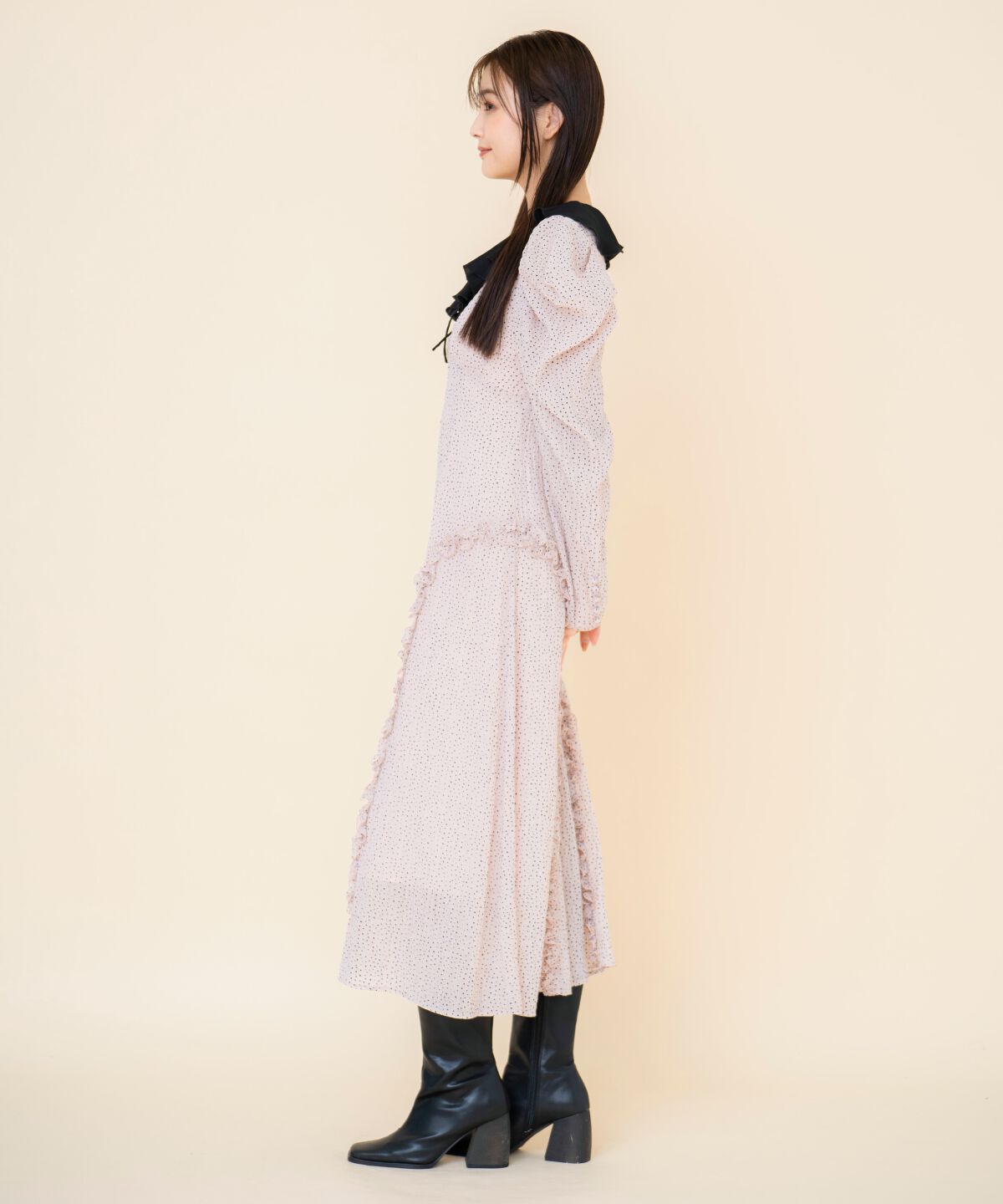REDYAZEL「フリルカラードットワンピース」|ワンピース|