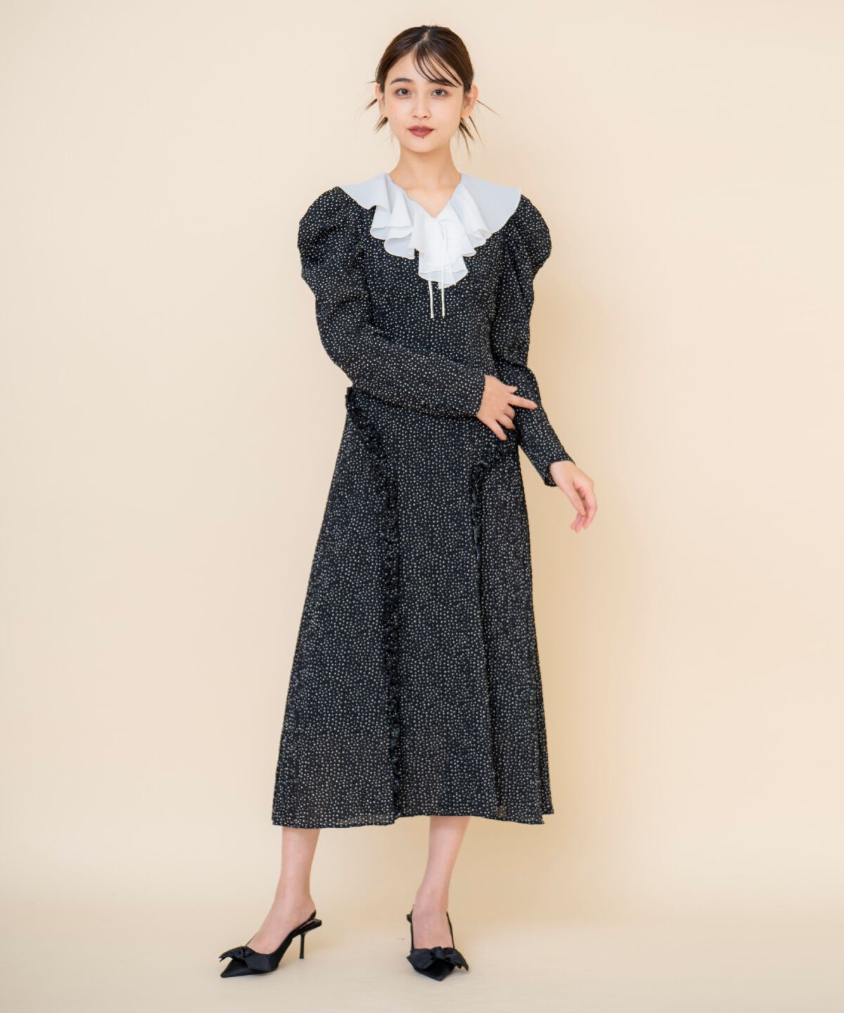 REDYAZEL「フリルカラードットワンピース」|ワンピース|