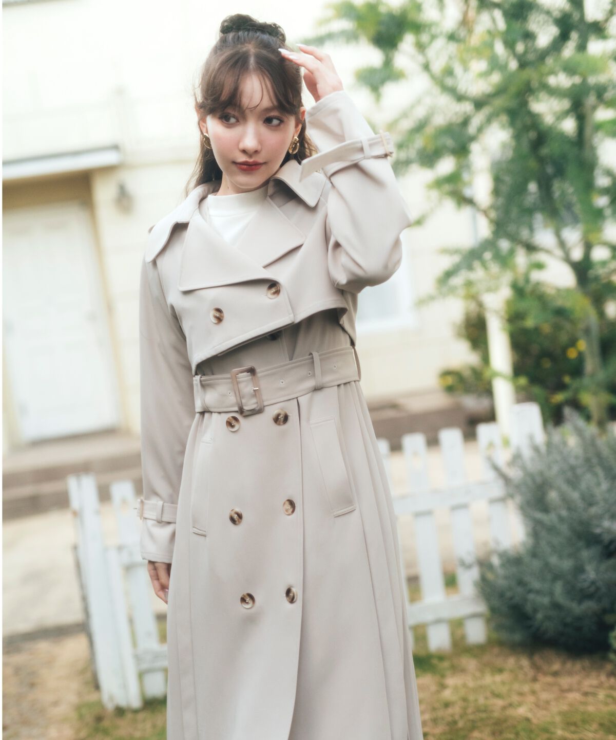 REDYAZEL「3WAYサイドプリーツトレンチコート」|トレンチコート|ﾗｲﾄﾍﾞｰｼﾞｭ