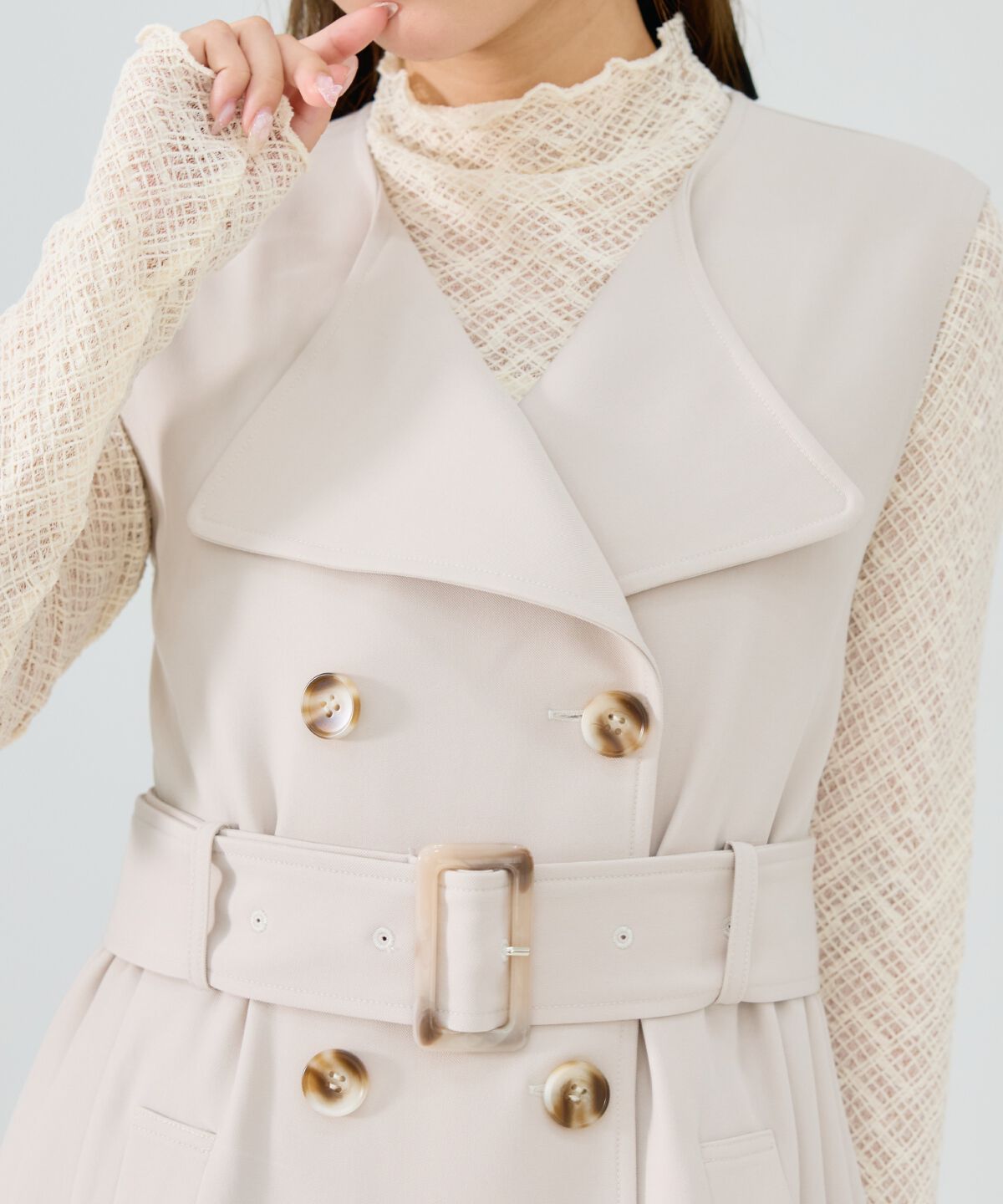 REDYAZEL「3WAYサイドプリーツトレンチコート」|トレンチコート|