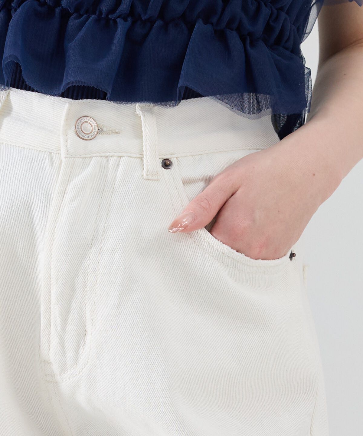 REDYAZEL「サイドダメージワイドパンツ」|デニム|