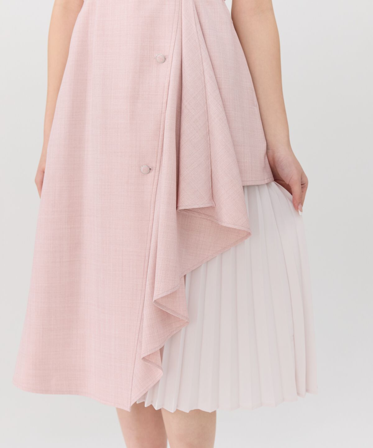 REDYAZEL「ノースリーブサイドプリーツワンピース」|ワンピース|