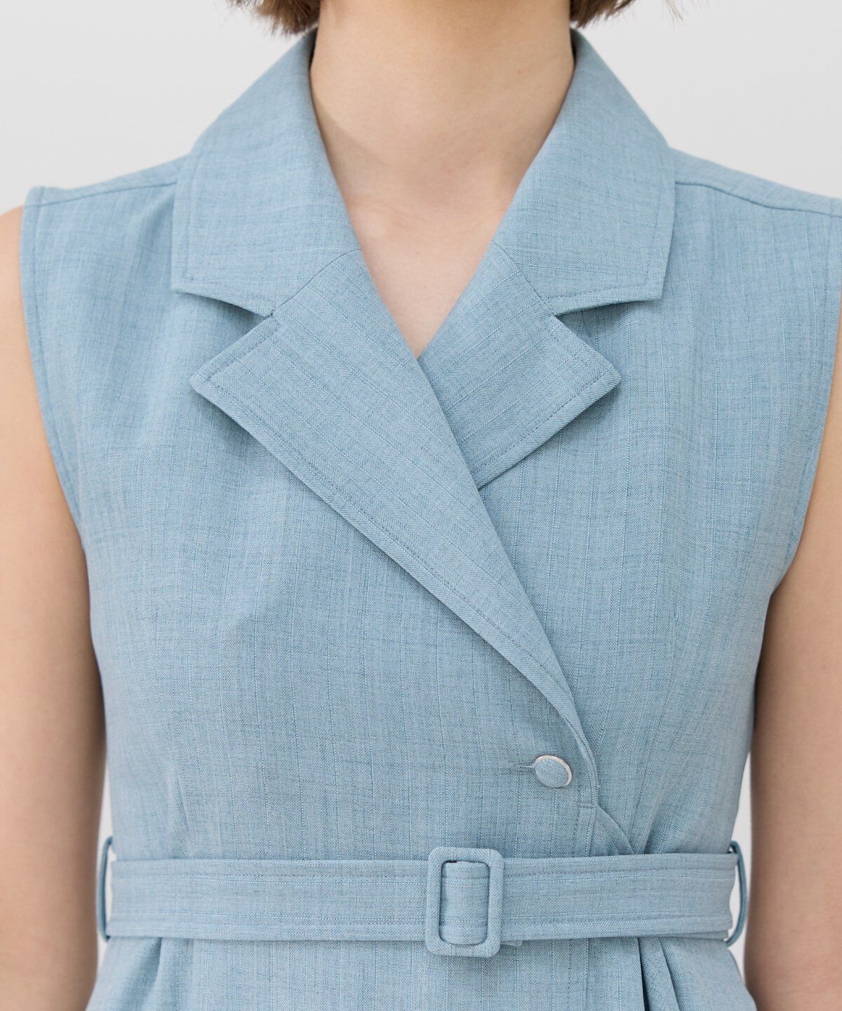 REDYAZEL「ノースリーブサイドプリーツワンピース」|ワンピース|