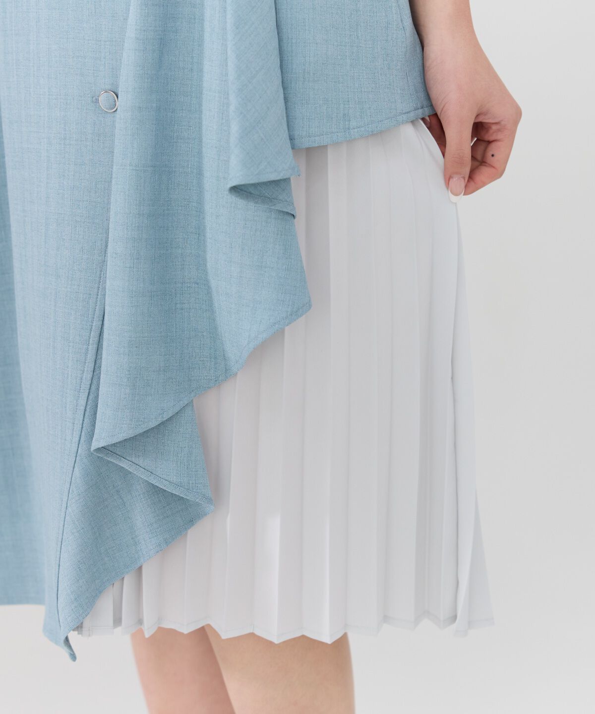 REDYAZEL「ノースリーブサイドプリーツワンピース」|ワンピース|