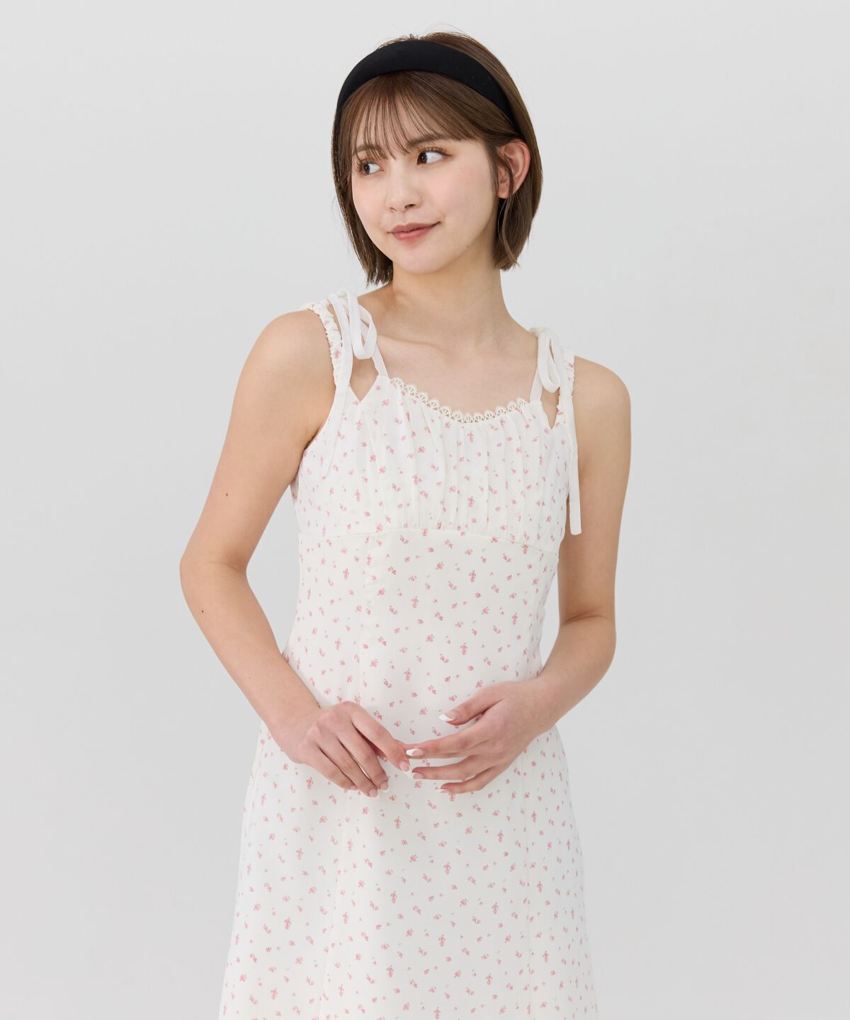 REDYAZEL「ミニフラワーWストラップロングワンピース」|ワンピース|オフ