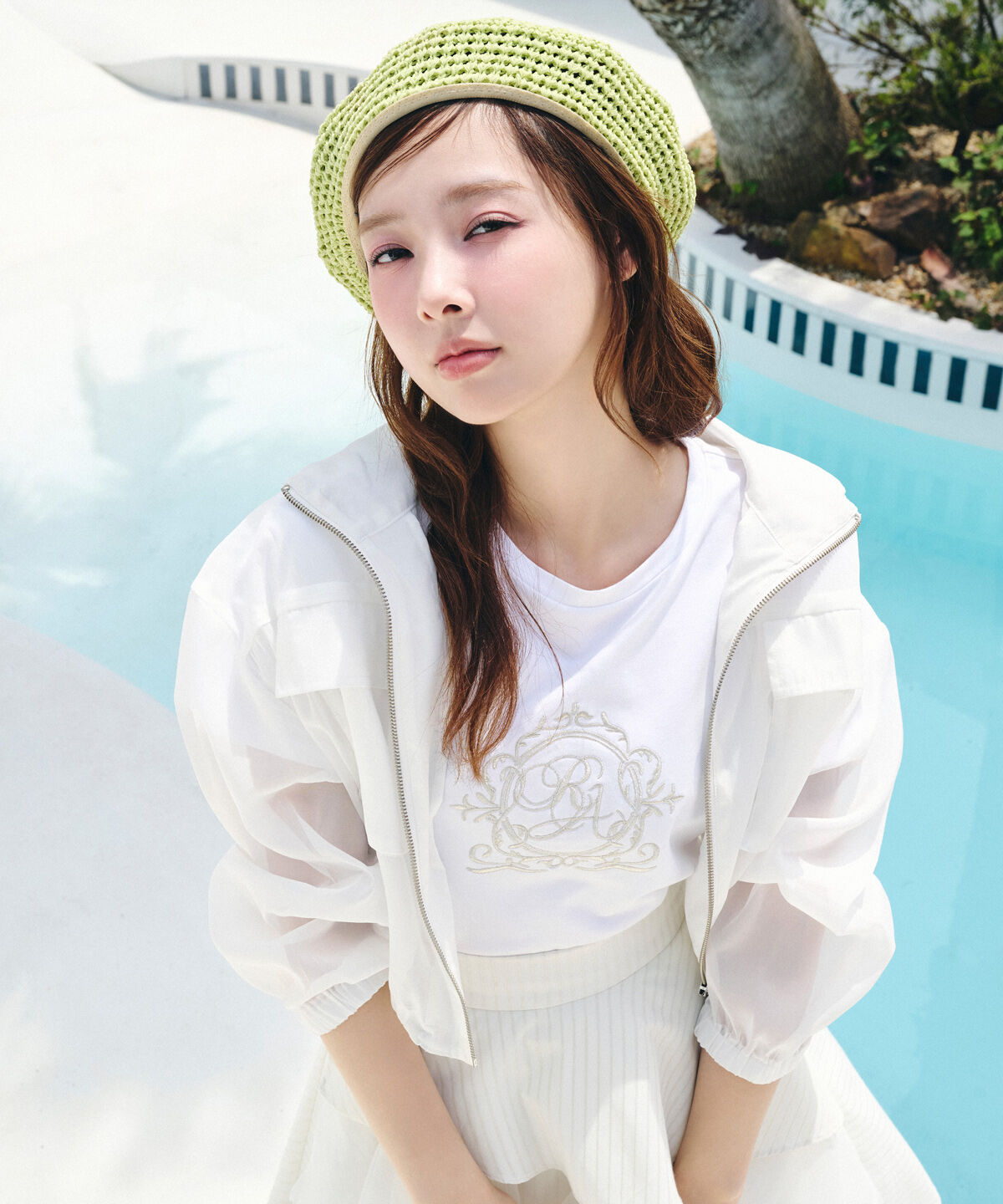 REDYAZEL「フロントポケットシアージャケット」|ノーカラージャケット|