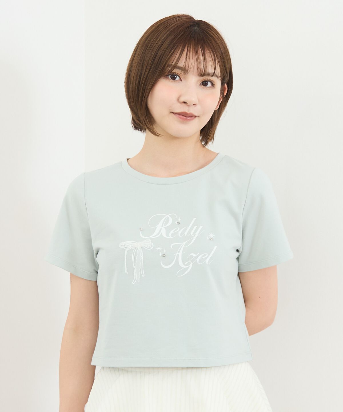 REDYAZEL「レースリボンロゴTシャツ」|Tシャツ・カットソー|