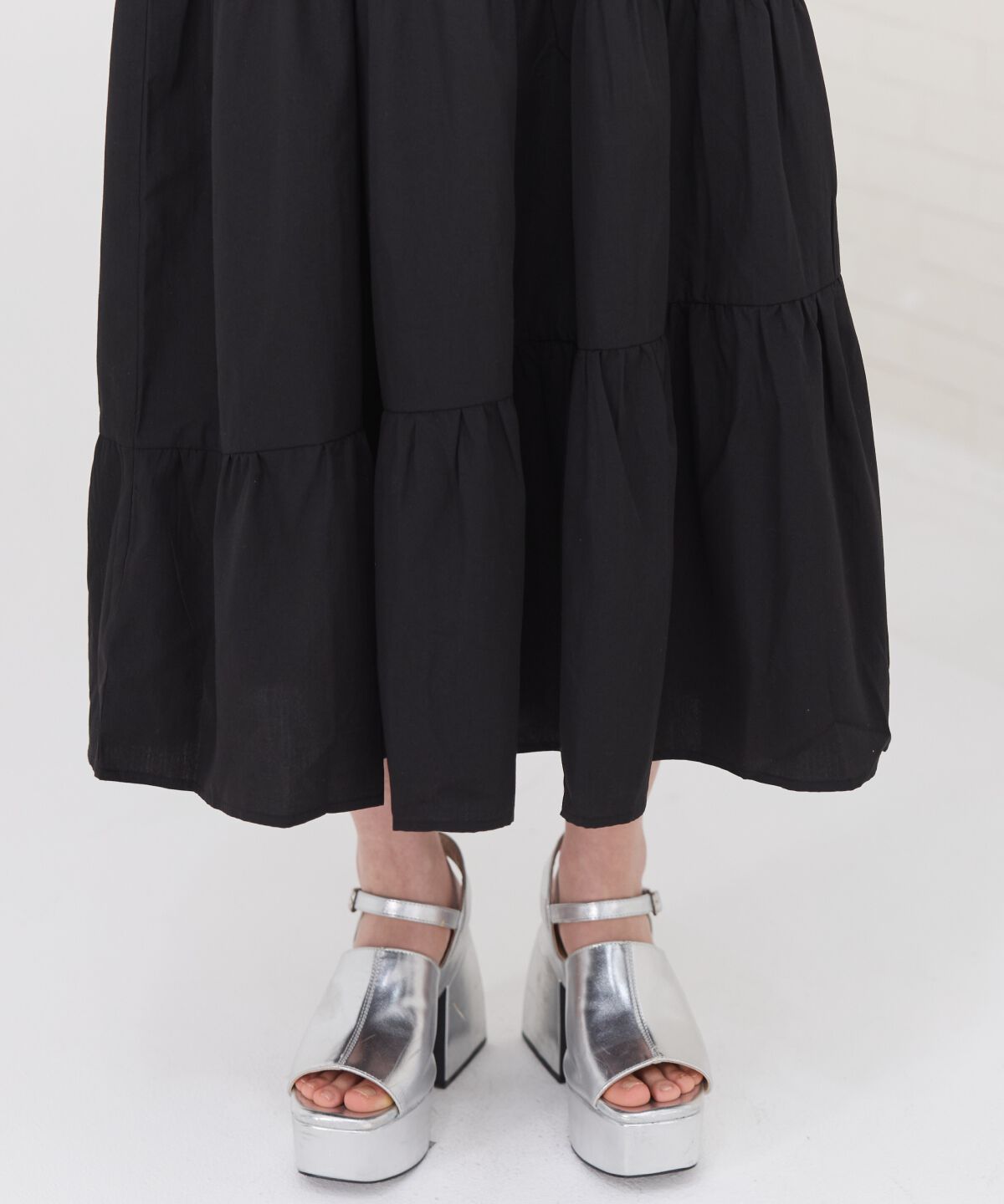 REDYAZEL「リボンショルダーティアードワンピース」|ワンピース|