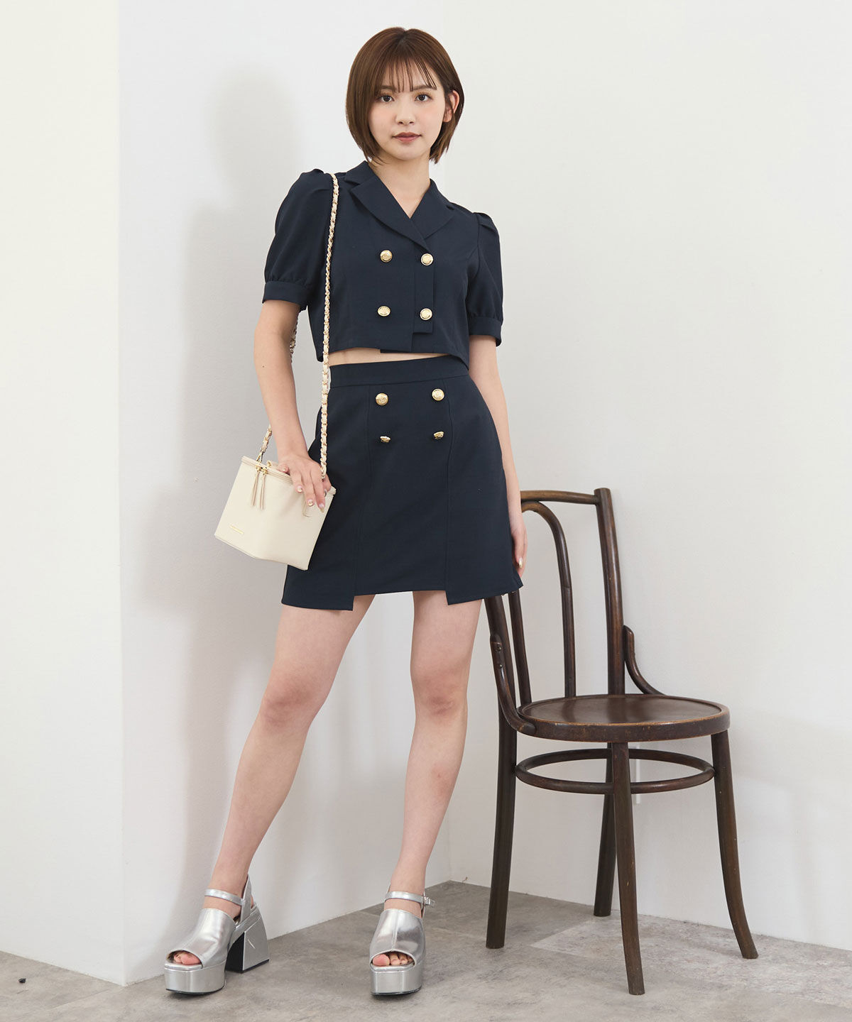 REDYAZEL「レイヤードダブルショートジャケット」|テーラードジャケット|