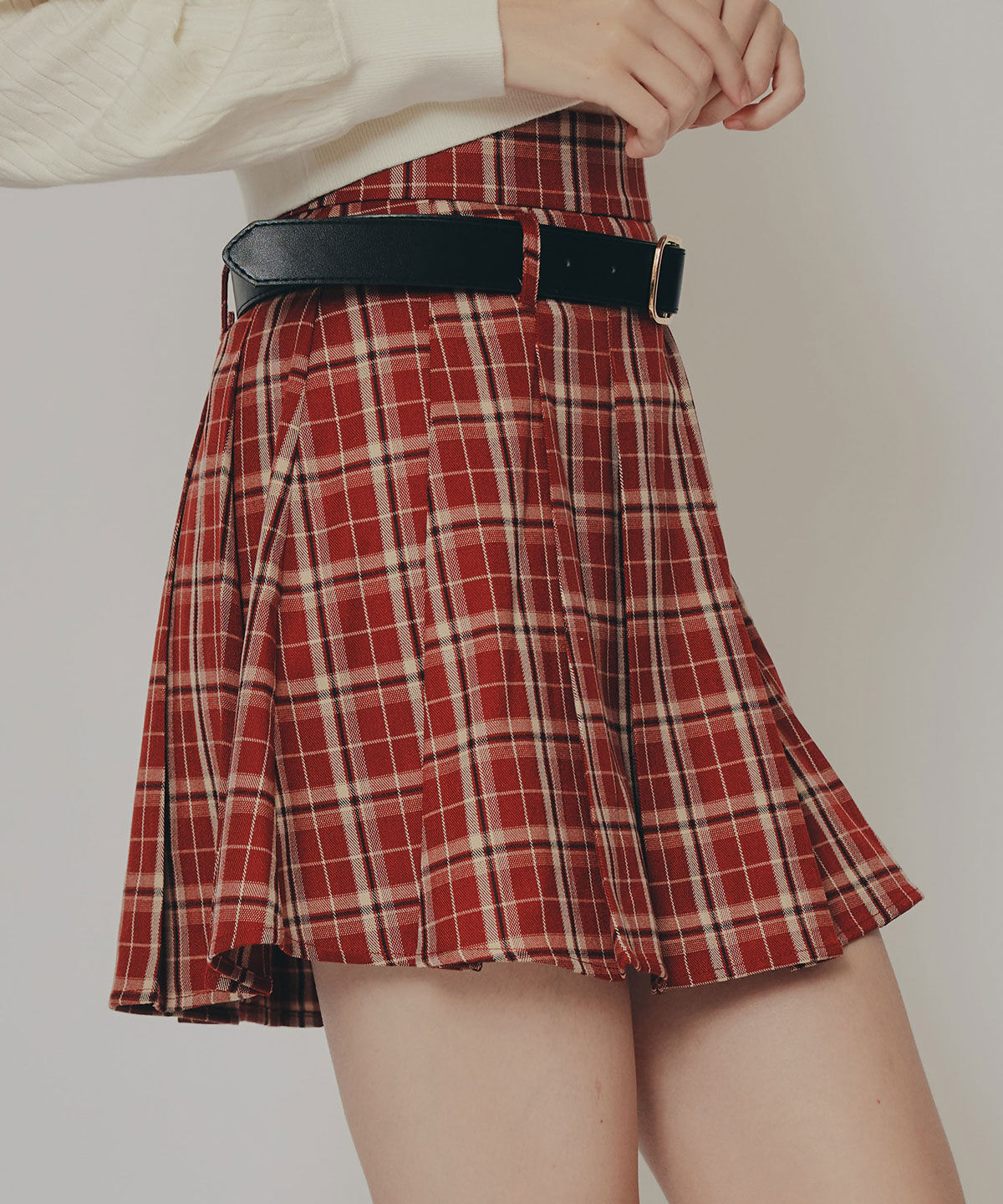 REDYAZEL「ローベルトプリーツミニスカート」|フレア|