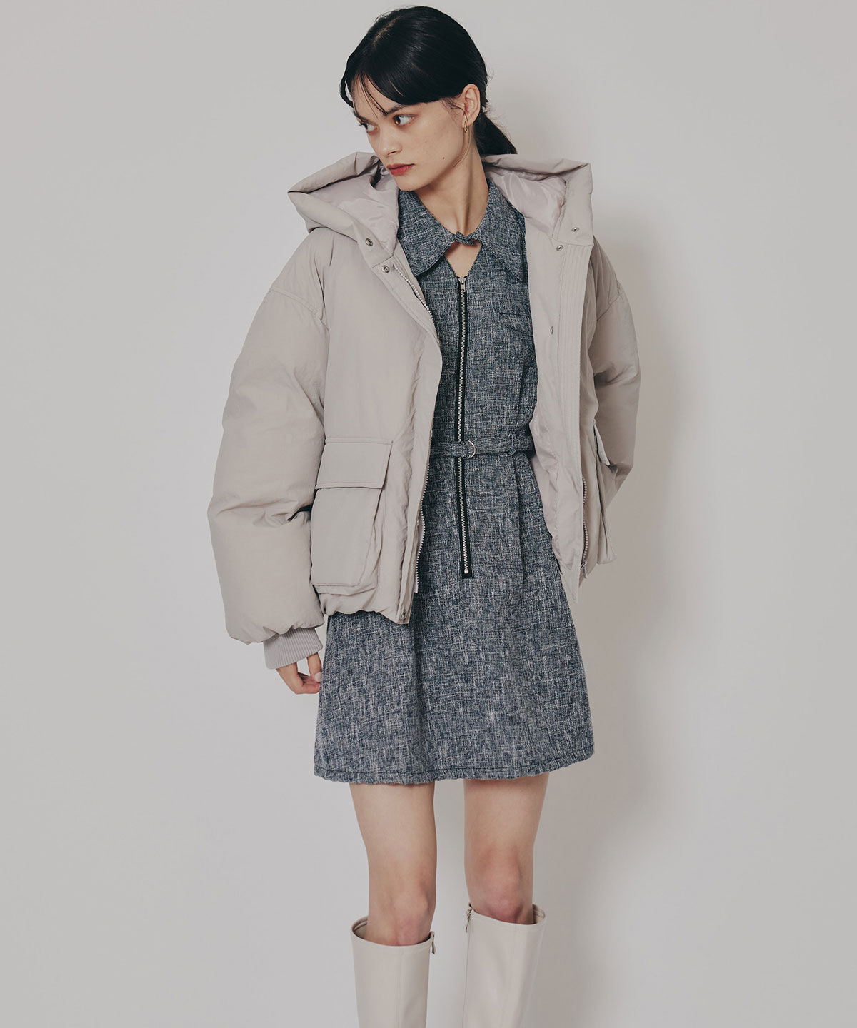 REDYAZEL「フラップポケットファイバーダウンジャケット」|ダウン|