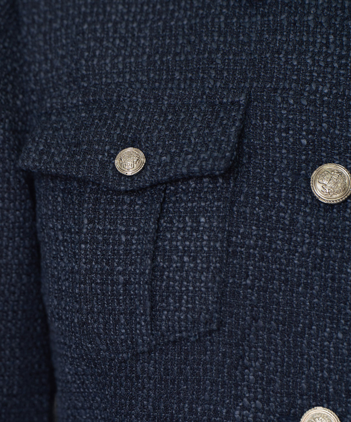 REDYAZEL「エンブレムボタンツイードシャツミニワンピース」|ワンピース|