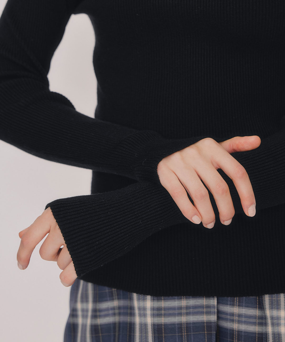 REDYAZEL「アシンメトリーレイヤードライクニットプルオーバー」|ニット・セーター|