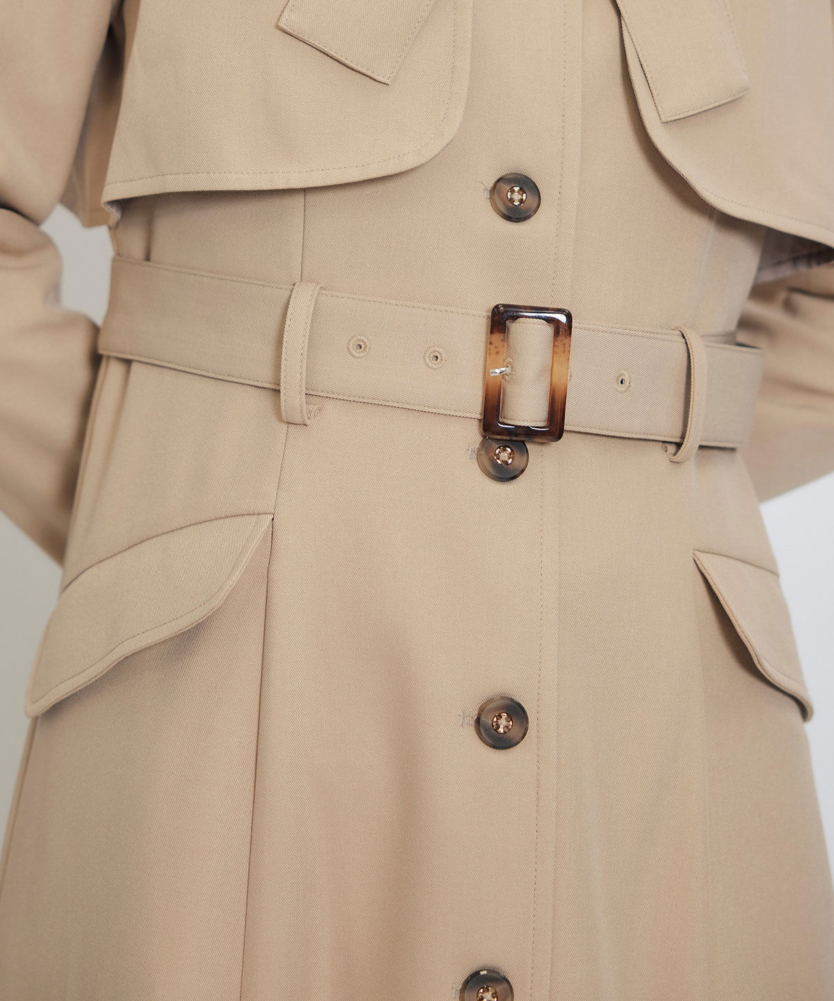 REDYAZEL「2WAYレイヤードライクリボントレンチコート」|トレンチコート|