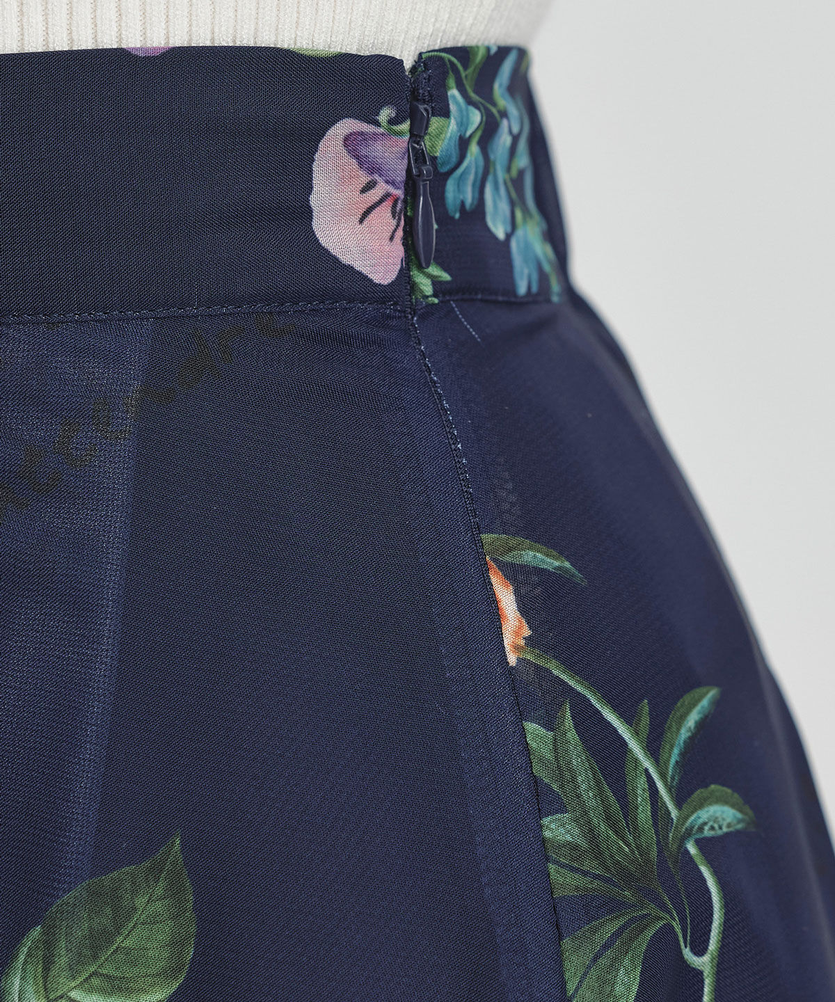 REDYAZEL「シアーフラワータックフレアロングスカート」|フレア|